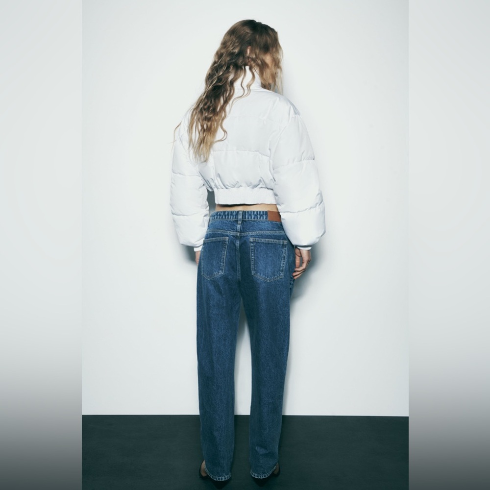 Zara Water And Wind Protection Cropped Puffer Anorak White Crop Jacket Small - Picture 7 of 12
